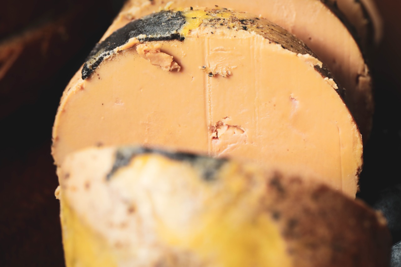 close up of goose liver or foie gras for a festive celebrate concept