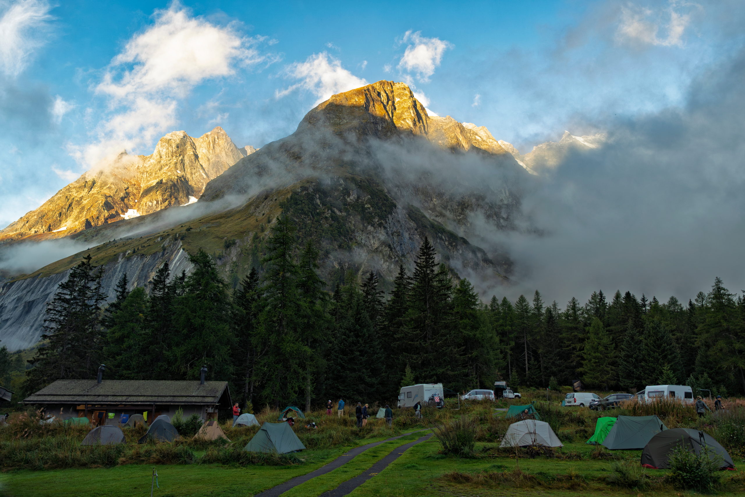 alps switzerlanditaly - 15052026 alpine campsite near camping des glaciers